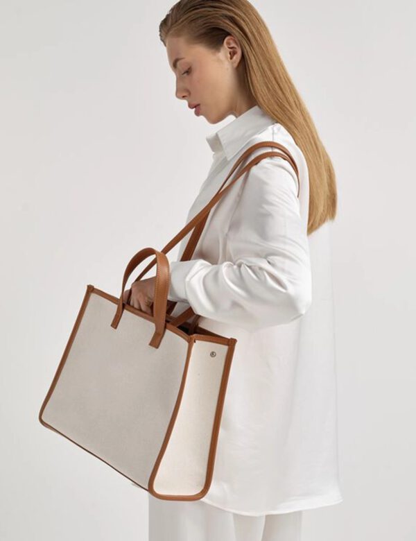 Weiße und braune Tasche - Image 4